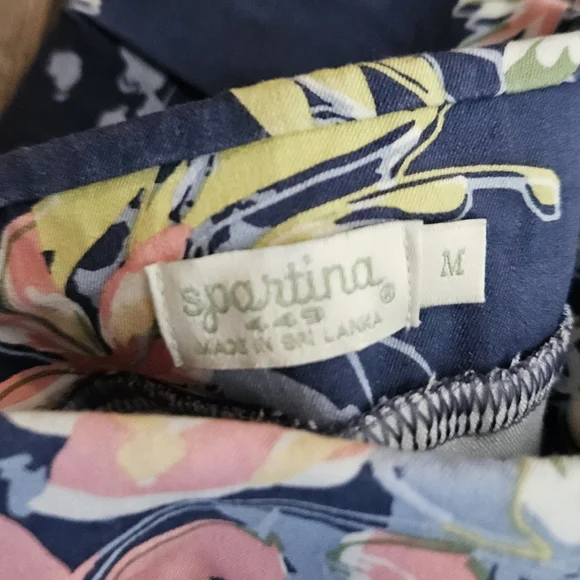 Spartina 449 maren pull on peeples song lattice leaf flower pants - Picture 3 of 10